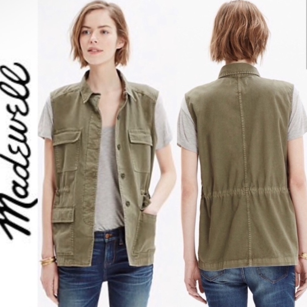 Madewell Army Green Vest small